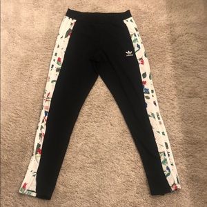 Adidas floral workout pants